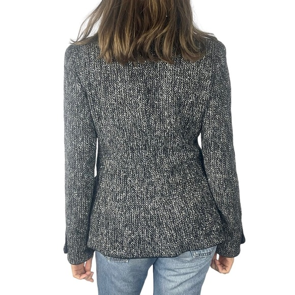 ARMANI COLLEZIONI TWEED SEQUIN BUTTON DOWN NOTCH COLLAR BLAZER JACKET - Picture 4 of 15